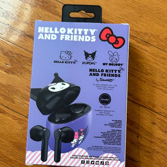 NWT Licensed Kuromi Bluetooth true wireless earbuds with charging case - Picture 2 of 2